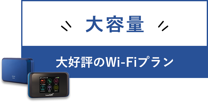 大容量 大好評のWi-Fiプラン